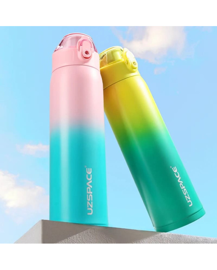 Butelka termiczna termos Uzspace 500 ml żółto-zielona