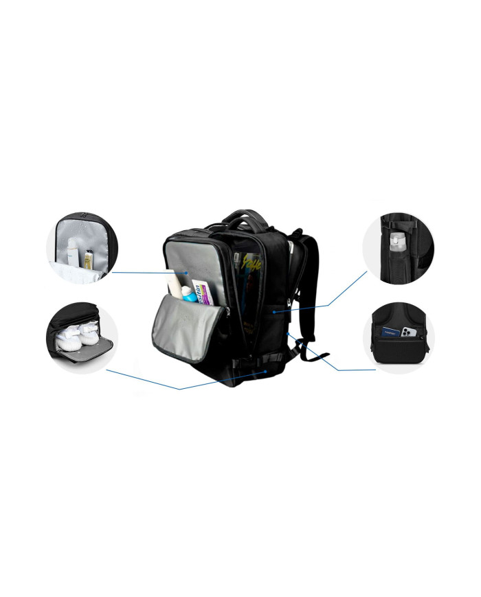 Plecak podróżny do samolotu Essosway czarny