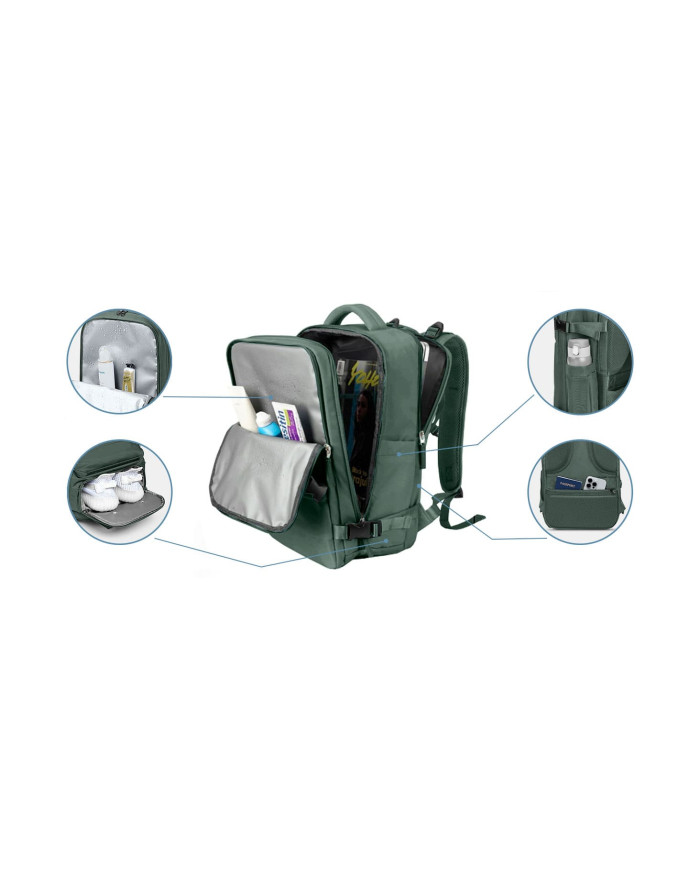 Plecak podróżny do samolotu Essosway oliwkowy