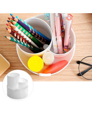 Obrotowy przybornik na biurko na długopisy z uchwytem na telefon