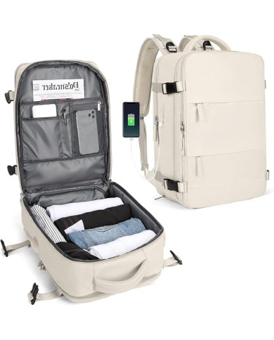 Plecak podróżny do samolotu Essosway beżowy