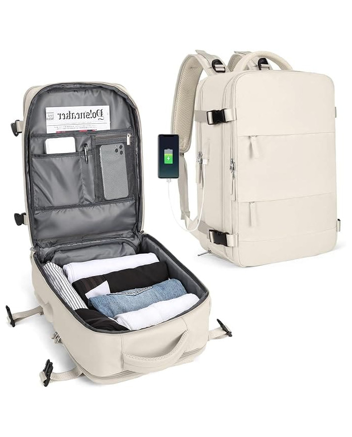 Plecak podróżny do samolotu Essosway beżowy