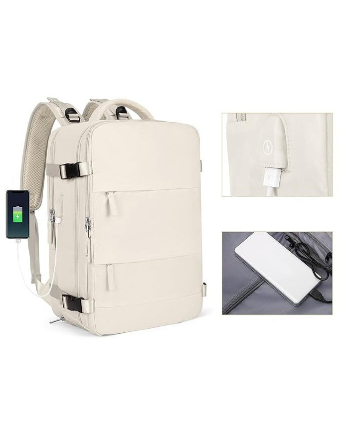 Plecak podróżny do samolotu Essosway beżowy