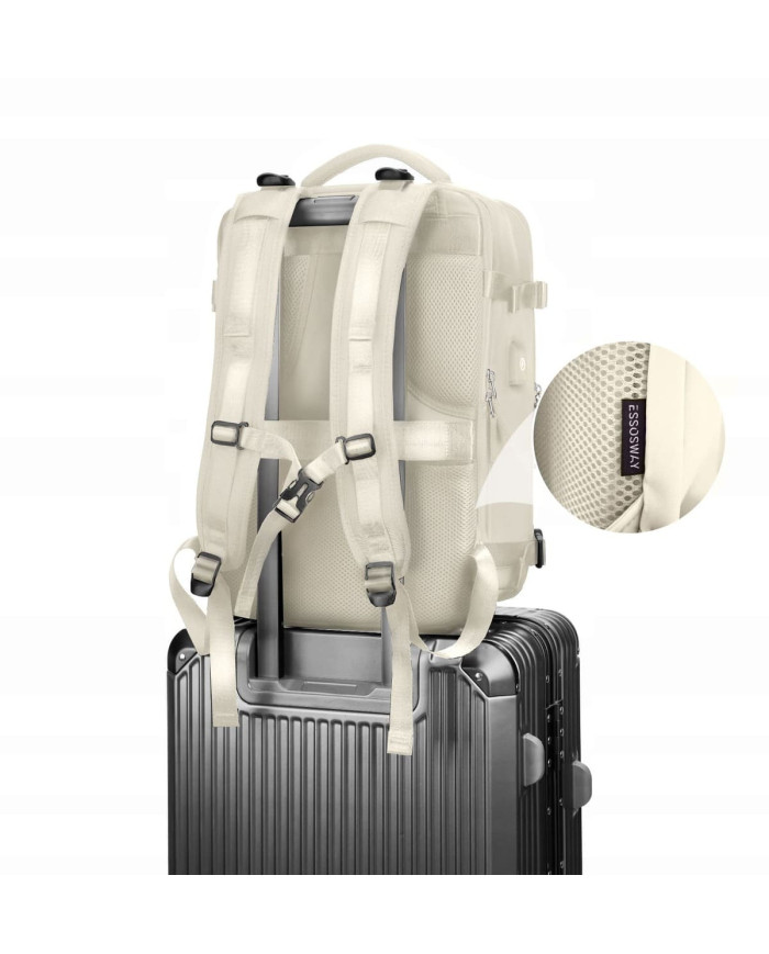 Plecak podróżny do samolotu Essosway beżowy
