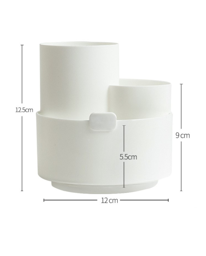 Obrotowy przybornik na biurko na długopisy z uchwytem na telefon