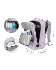 Plecak podróżny do samolotu Essosway liliowy