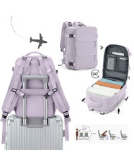 Plecak podróżny do samolotu Essosway liliowy