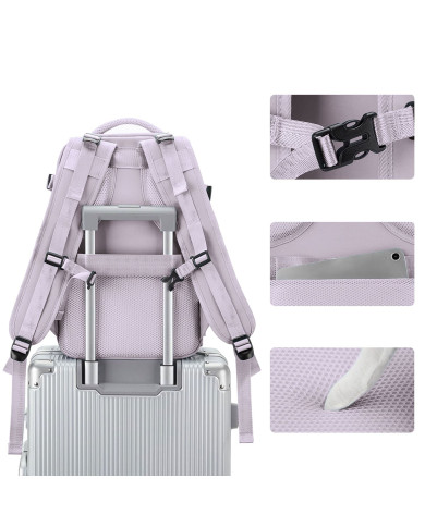 Plecak podróżny do samolotu Essosway liliowy