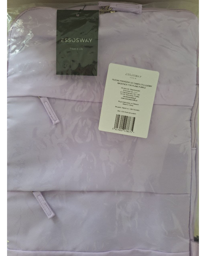 Plecak podróżny do samolotu Essosway liliowy