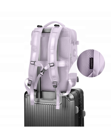 Plecak podróżny do samolotu Essosway liliowy