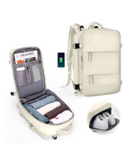 Kosmetyczka podróżna wisząca Bange z haczykiem rozkładana szara