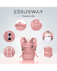 Plecak podróżny do samolotu Essosway różowy