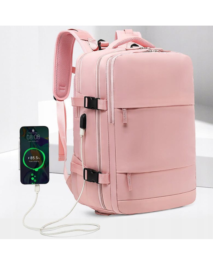 Plecak podróżny do samolotu Essosway różowy